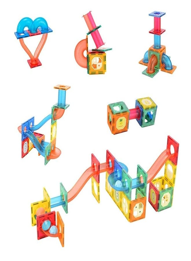 Artnery Magnetic Marble Run Blocks 88 Pcs | Magnetic Tile Toys | 3D Educational STEM Puzzle Building Set for Kids Boys Girls MBT88 - Image 3